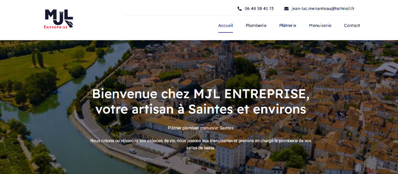 Création d'un site internet Responsive design pour MJL Entreprise par l'Agence Vibration
