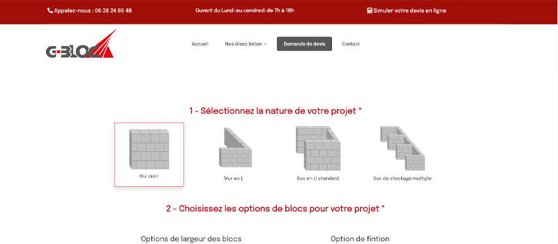 G-Bloc : Un site web épuré et percutant pour une communication digitale optimale par l'Agence Vibration