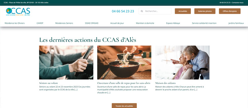 CCAS d'Alès : Un site web solidaire et accessible pour tous par l'Agence Vibration