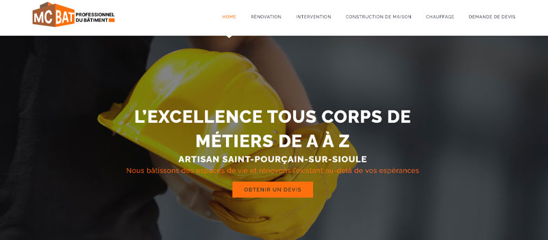 L'Agence Vibration met en lumière le savoir-faire de l'artisan BTP avec un site web percutant : focus sur www.construction-renovation-clermont-ferrand.fr
